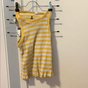 Yellow and white striped shirt from Pacsun.